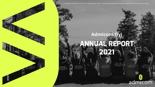 Thumbnail Admicom Oyj Annual Report 2021
