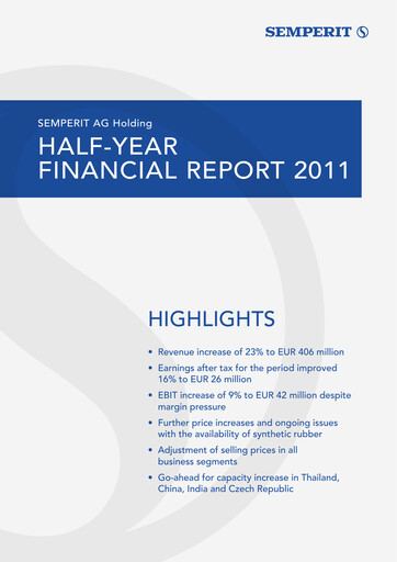 Vorschaubild Semperit Halbjahresbericht 2011-h1