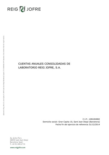 Thumbnail Laboratorio Reig Jofre Financial Statement 2014