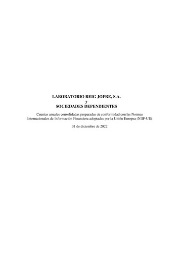 Thumbnail Laboratorio Reig Jofre Financial Statement 2022