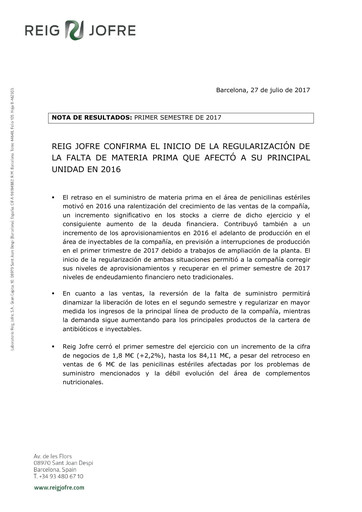 Thumbnail Laboratorio Reig Jofre Half-year Report 2017-h1