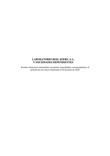 Thumbnail Laboratorio Reig Jofre Half-year Report 2025-h1