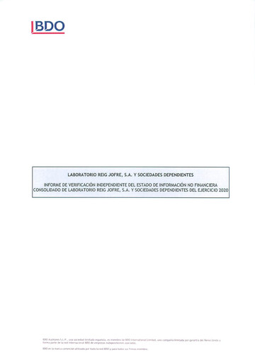 Thumbnail Laboratorio Reig Jofre Sustainability Report 2020