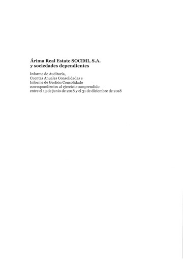 Thumbnail Árima Real Estate Financial Statement 2018
