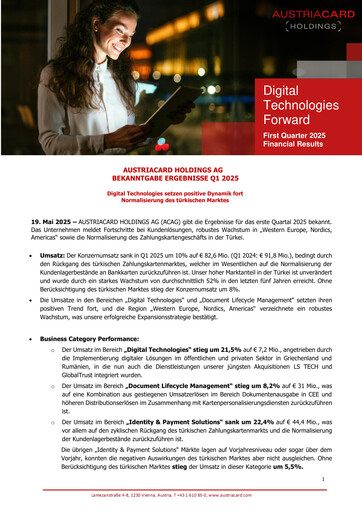 Thumbnail Austriacard Holdings Quarterly Report 2025-q1