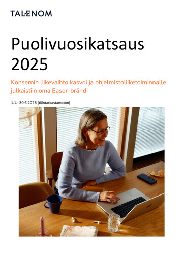 Miniature Talenom Rapport semestriel 2025-h1