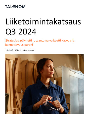 Miniature Talenom Rapport trimestriel 2024-q3