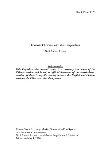 Thumbnail Formosa Chemicals & Fibre Annual Report 2019