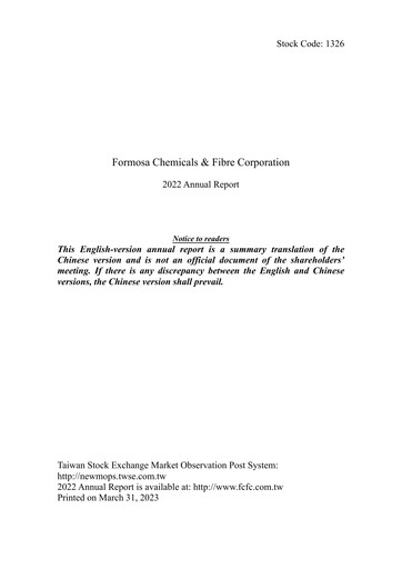 Thumbnail Formosa Chemicals & Fibre Annual Report 2022