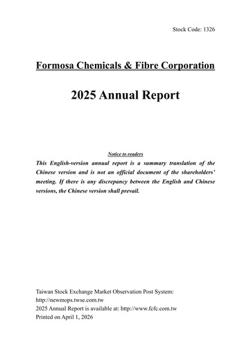 Thumbnail Formosa Chemicals & Fibre Annual Report 2025