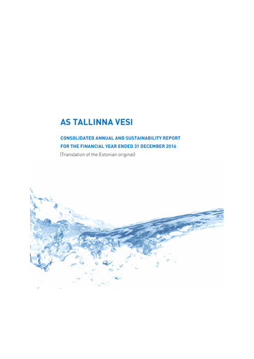 Thumbnail AS Tallinna Vesi Annual Report 2016