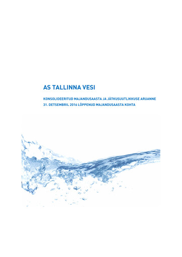 Thumbnail AS Tallinna Vesi Annual Report 2016