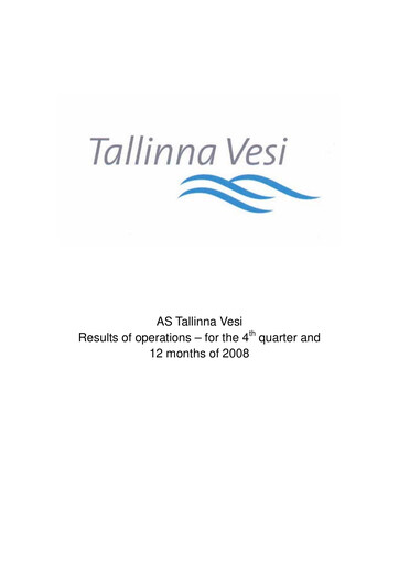 Thumbnail AS Tallinna Vesi Financial Report 2008