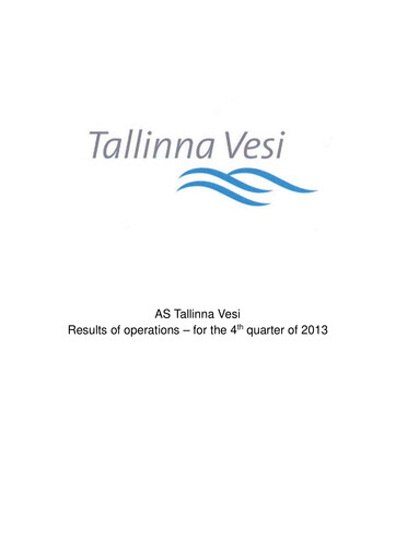 Thumbnail AS Tallinna Vesi Financial Report 2013