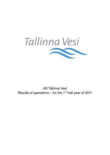 Thumbnail AS Tallinna Vesi Half-year Report 2011-h1