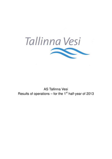 Thumbnail AS Tallinna Vesi Half-year Report 2013-h1