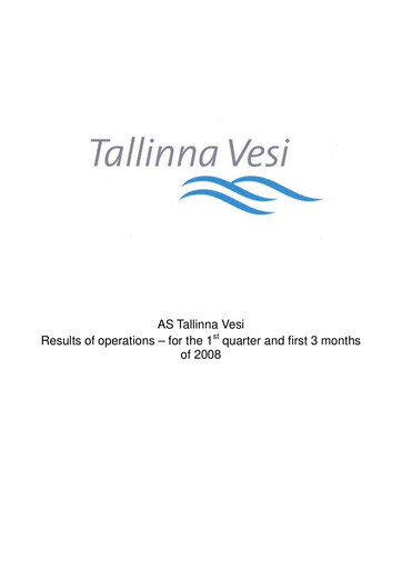 Thumbnail AS Tallinna Vesi Quarterly Report 2008-q1