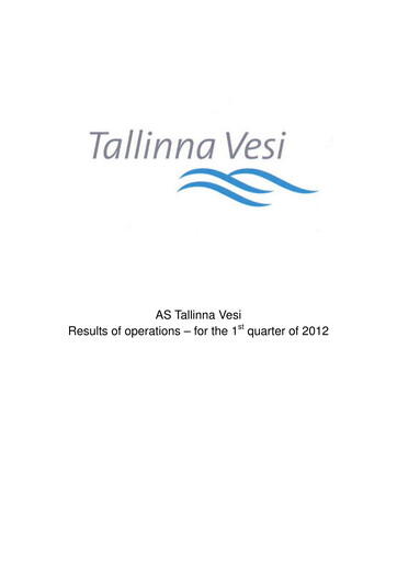 Thumbnail AS Tallinna Vesi Quarterly Report 2012-q1