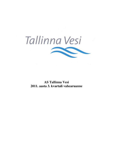 Thumbnail AS Tallinna Vesi Quarterly Report 2011-q3