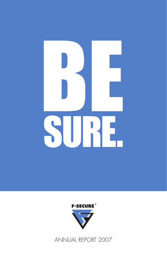 Thumbnail WithSecure Oyj Annual Report 2007