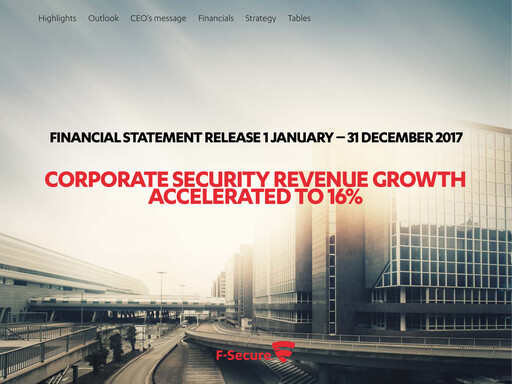 Thumbnail WithSecure Oyj Financial Statement 2017