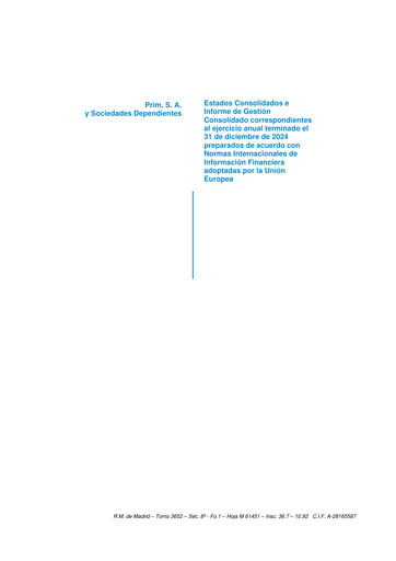 Thumbnail Prim, S.A. Financial Report 2024