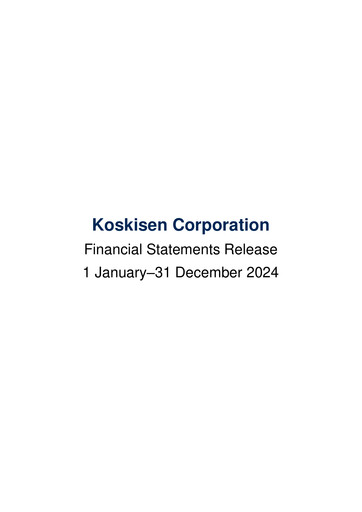 Thumbnail Koskisen Oyj Financial Report 2024