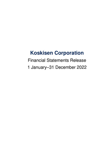 Thumbnail Koskisen Oyj Financial Statement 2022