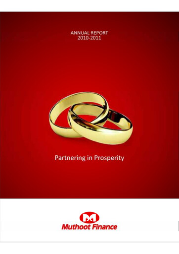 Thumbnail Muthoot Finance
 Annual Report 2010-2011