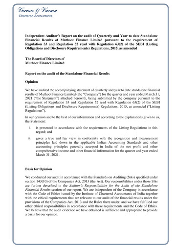 Thumbnail Muthoot Finance
 Quarterly Report 2021-q4