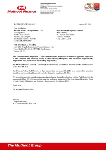Thumbnail Muthoot Finance
 Quarterly Report 2026-q1