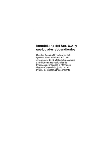 Thumbnail Inmobiliaria del Sur Financial Statement 2014