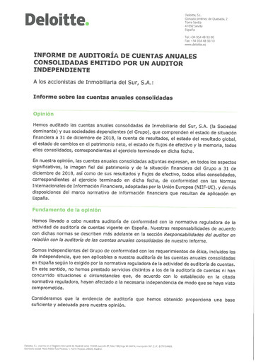 Thumbnail Inmobiliaria del Sur Financial Statement 2018