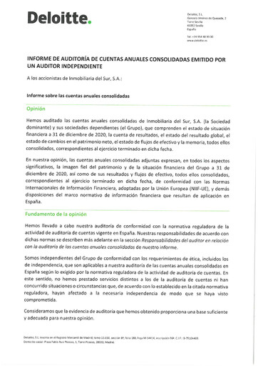 Thumbnail Inmobiliaria del Sur Financial Statement 2020