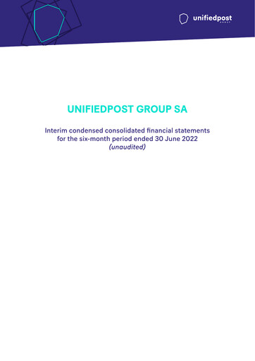 Thumbnail Unifiedpost Group Half-year Report 2022-h1