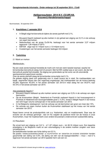 Thumbnail Brouwerij Handelsmaatschappij Half-year Report 2014-h1