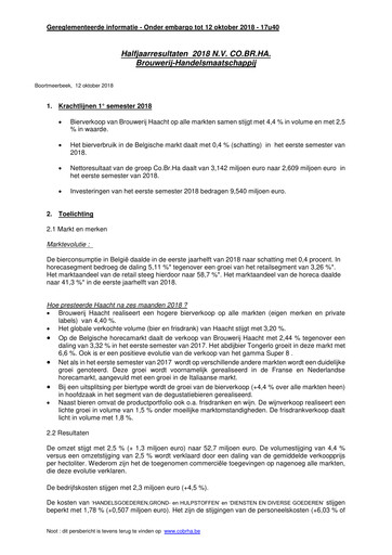 Thumbnail Brouwerij Handelsmaatschappij Half-year Report 2018-h1