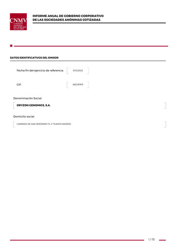 Thumbnail Oryzon Genomics Annual Report 2023