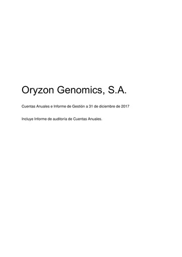 Thumbnail Oryzon Genomics Financial Statement 2017