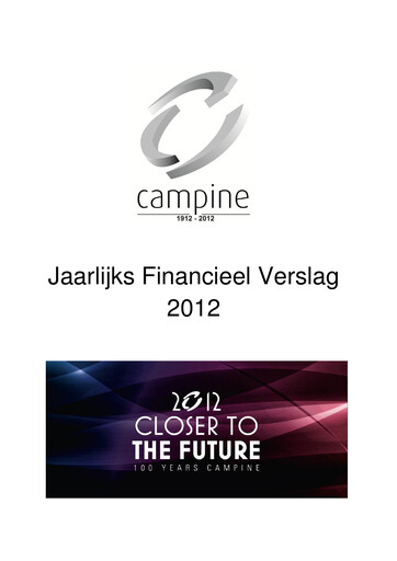 Thumbnail Campine Annual Report 2012