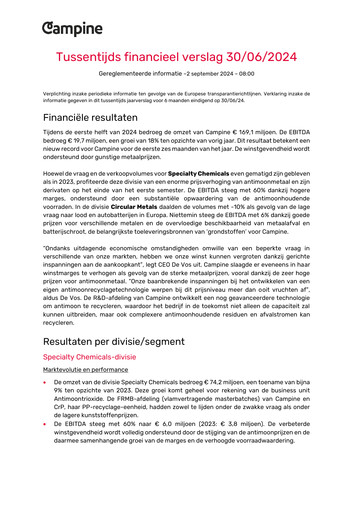 Thumbnail Campine Half-year Report 2024-h1