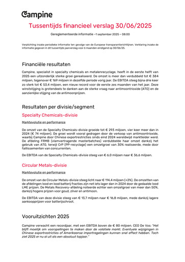 Thumbnail Campine Half-year Report 2025-h1