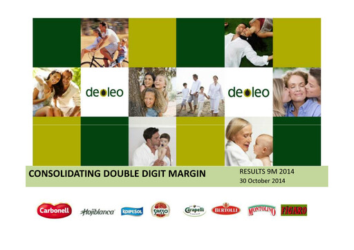 Thumbnail Deoleo Quarterly Report 2014-q3