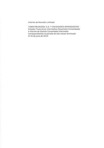Thumbnail Tubos Reunidos Financial Statement 2019-h1