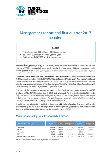 Vorschaubild Tubos Reunidos Quartalsbericht 2017-q1