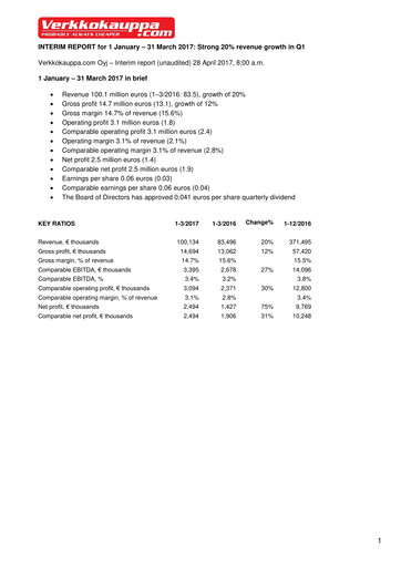 Thumbnail Verkkokauppa.com Quarterly Report 2017-q1