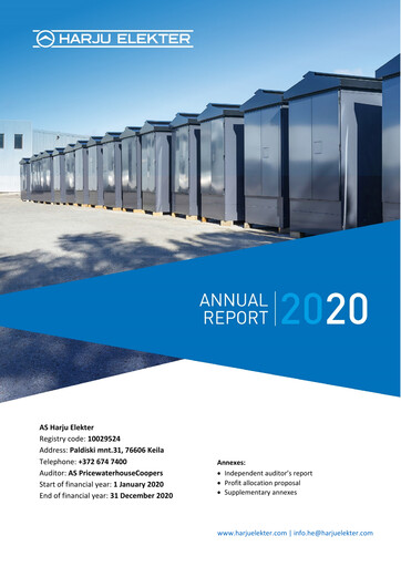 Miniature AS Harju Elekter Rapport annuel 2020