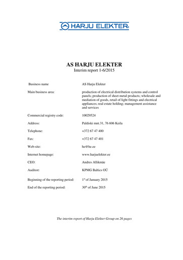 Vorschaubild AS Harju Elekter Halbjahresbericht 2015-h1