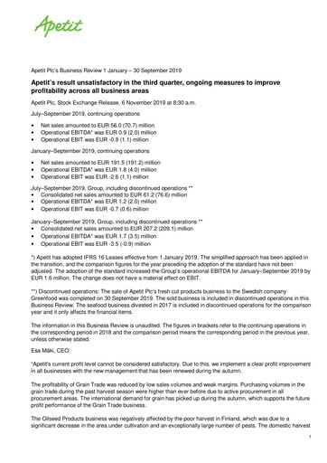 Thumbnail Apetit Oyj Quarterly Report 2019-q3