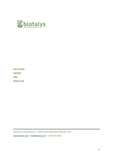 Thumbnail Biotalys Half-year Report 2024-h1